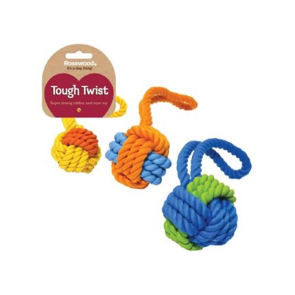 Rosewood Rubber & Rope Ball Tug - Σε 3 Μεγέθη