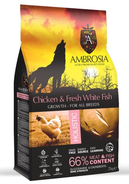 Ambrosia Grain-Free Dog Puppy Chicken & Fresh Fish 2kg